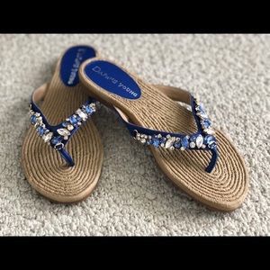 Sparking blue sandals!